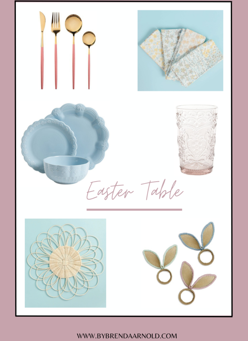 Pastel dinner set for Easter