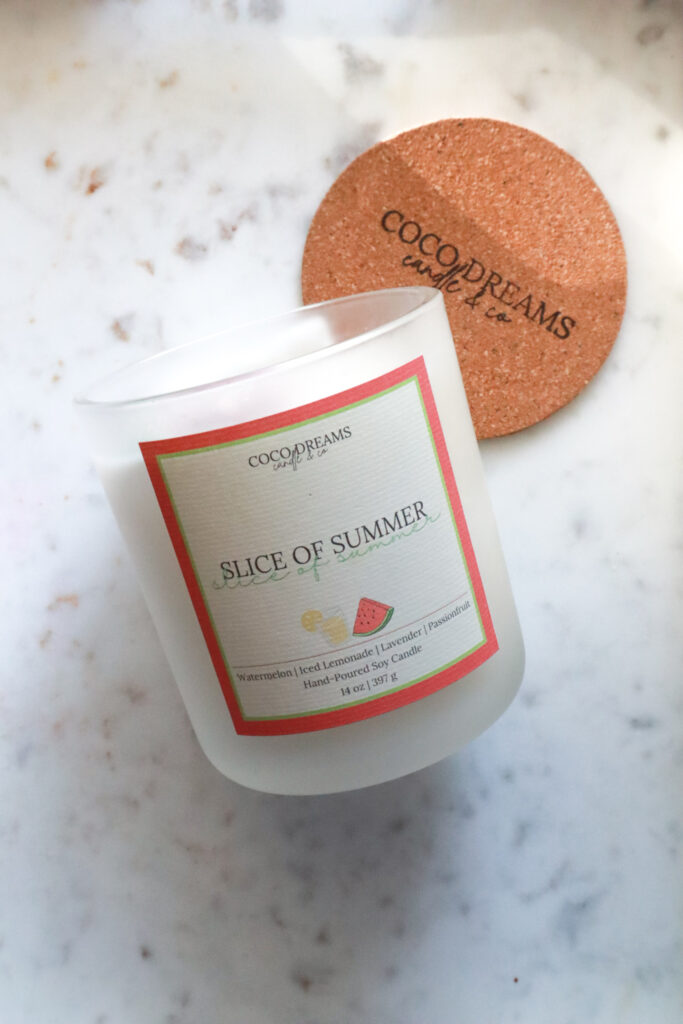 small business summer candle collection